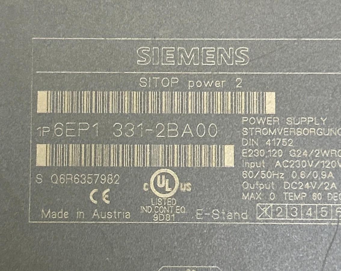 Used SIEMENS,6EP13312BA00,POWER SUPPLY