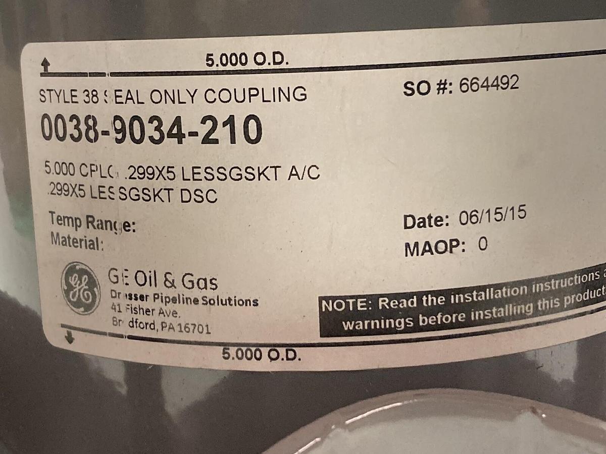 Dresser,0038-9034-210,Style 38 Seal Only Coupling