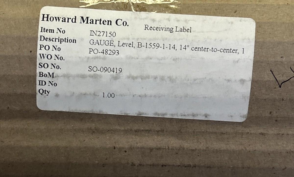 HOWARD MARTEN,B-1559-1-14,LEVEL GAUGE NOS