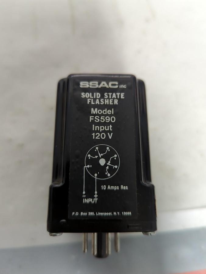 Used SSAC,FS590,SOLID STATE FLASHER 120V 10A PRE-OWNED