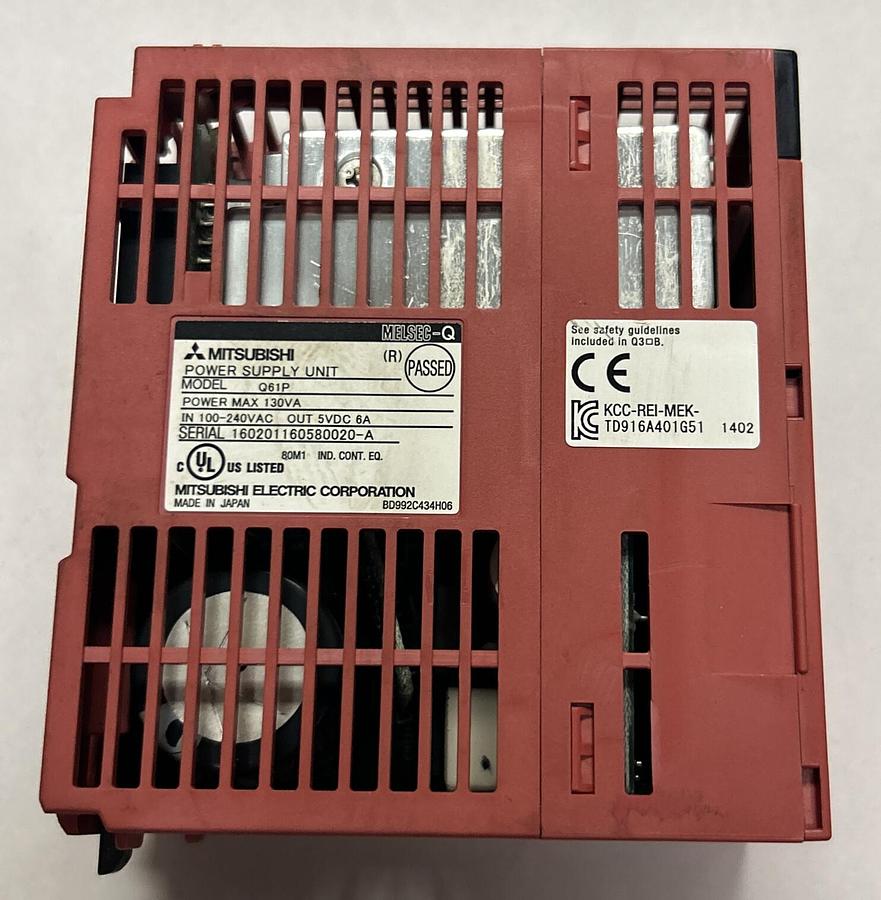 Used MITSUBISHI,Q61P,POWER SUPPLY 100-240 VAC