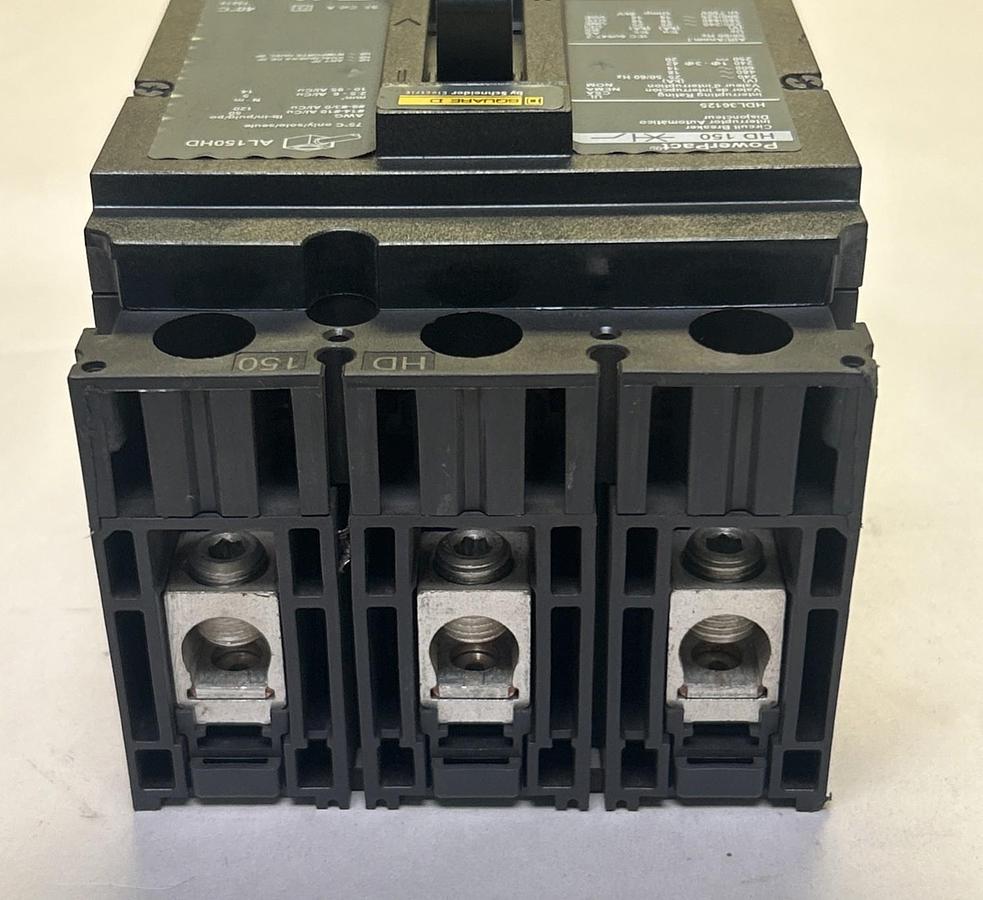 Used SQUARE D,HDL36125,CIRCUIT BREAKER 125A 600V 3P