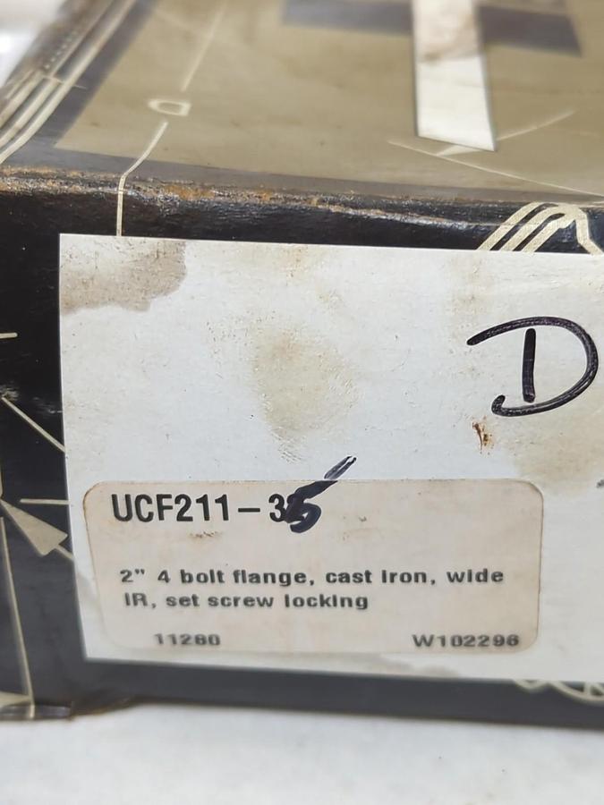 PEER,UCF211-35,4-BOLT FLANGE BEARING 2 INCH BORE WITH SET SCREW LOCKING COLLAR