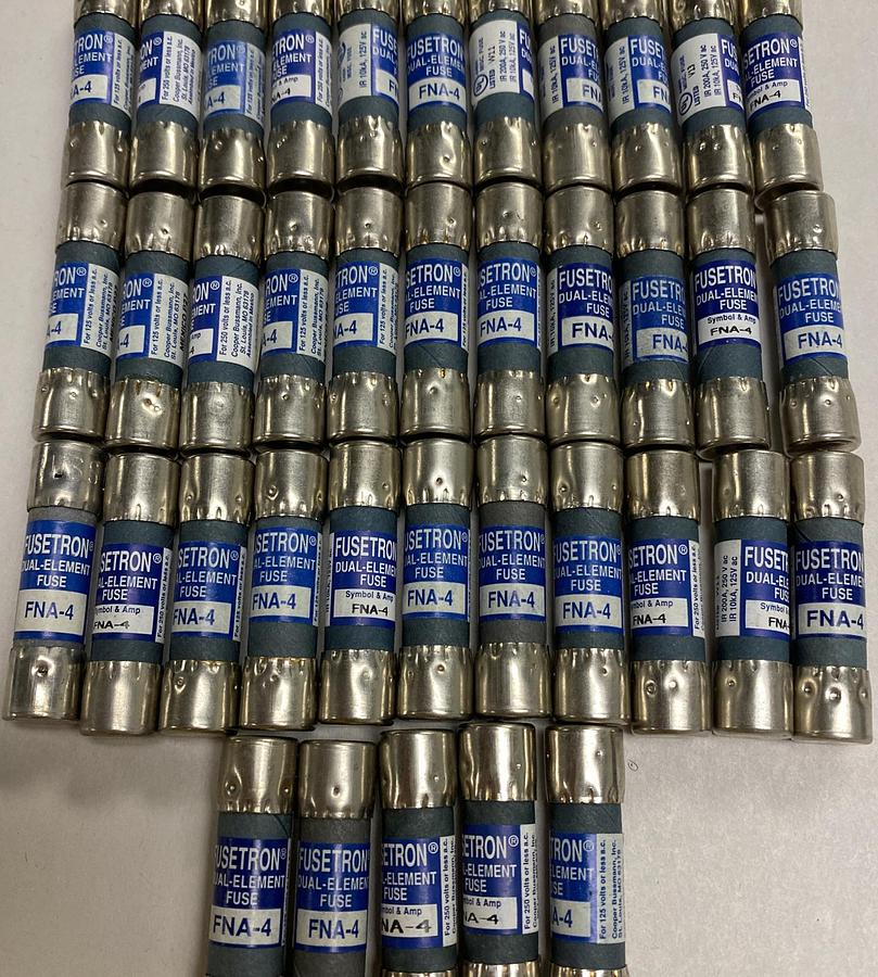 Cooper Bussmann,FNA-4,Fusetron Fuse Lot Of 38