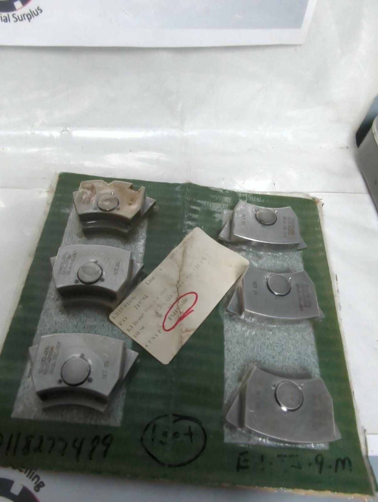 KINGSBURY,30-6-16C-001,THRUST BEARING SHOE PACK OF 6 NOS