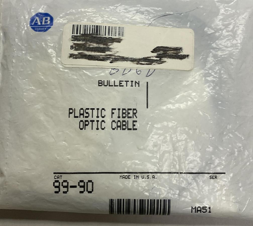 ALLEN BRADLEY,99-90,PLASTIC FIBER OPTIC CABLE LOT OF 2 NEW