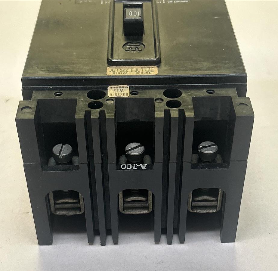 Used WESTINGHOUSE,EHB3100,CIRCUIT BREAKER 100A 480V 3P