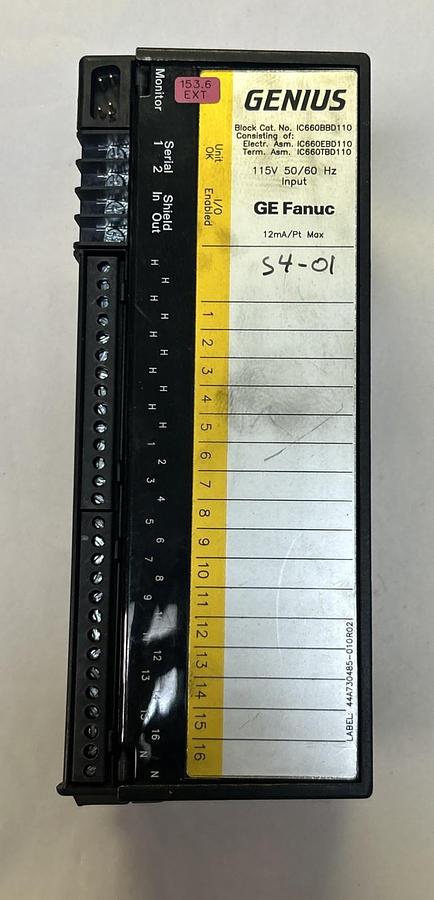 Used GE FANUC,IC660BBD110,GENIUS BLOCK I/O MODULE