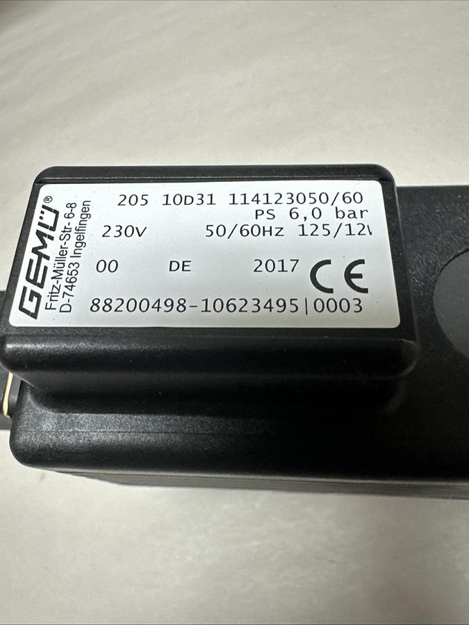 Gemo,205-10D-1-1-4123050/60,Electrically Operated Solenoid Valve