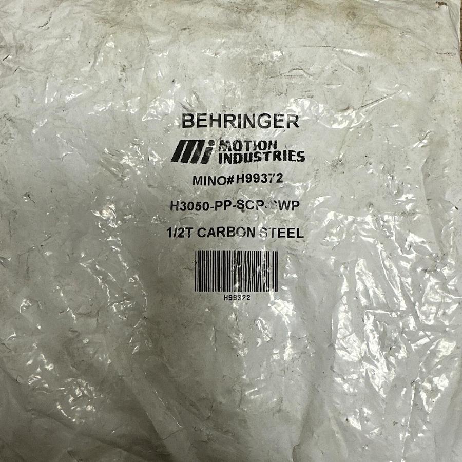 Used Behringer,H3050-PP-SCP-SWP,1/2T Carbon Steel Pipe/Tube Clamp
