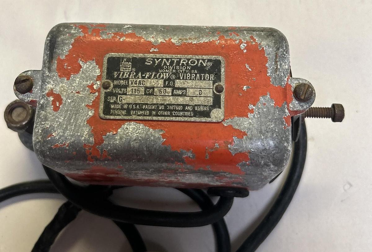 Used SYNTRON,V4AC,VIBRA-FLOW VIBRATOR 115V .8A