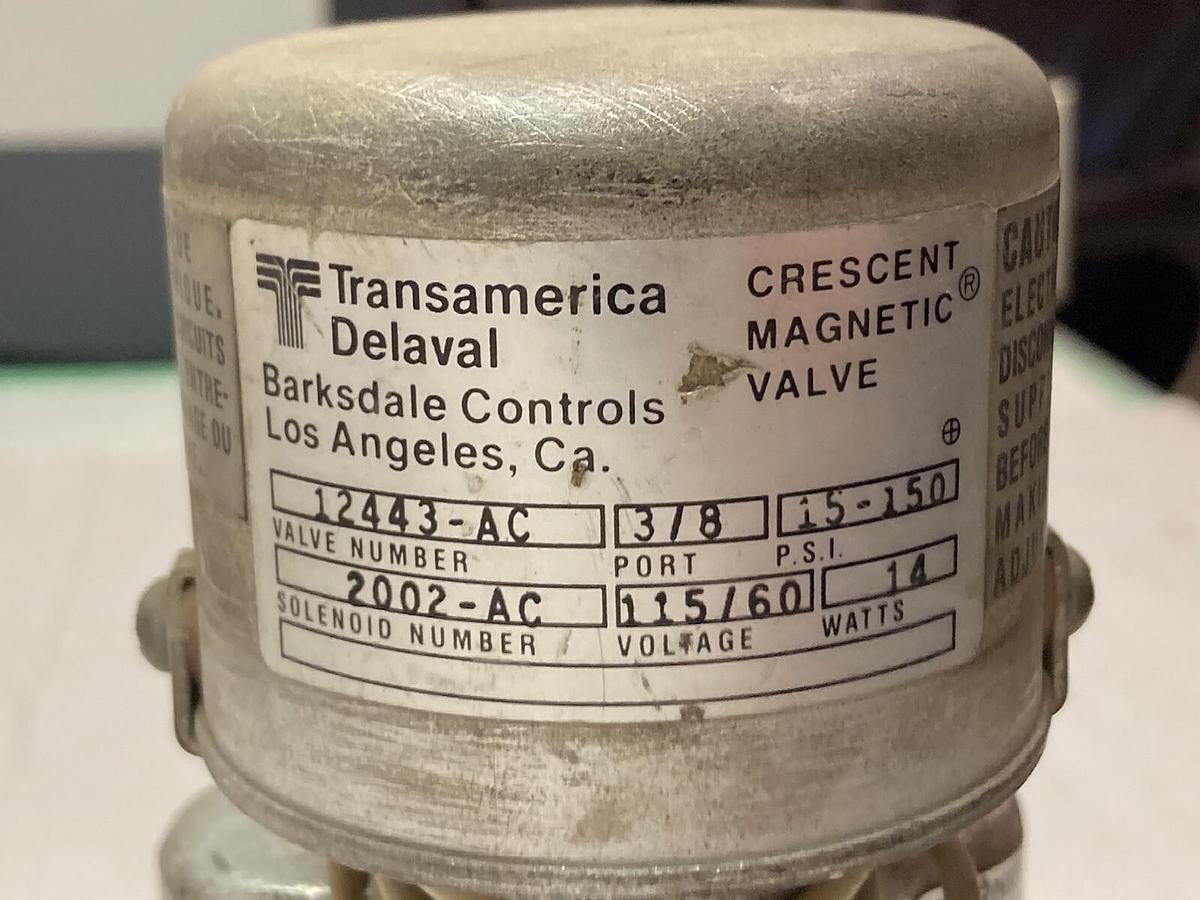 Used Transamerica Delaval,2002-AC,Magnetic Valve