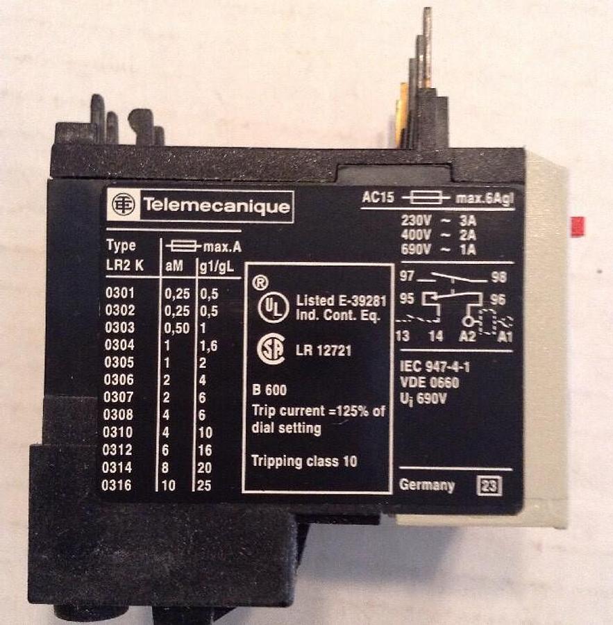 Telemecanique ,LR2K0306,Thermal Overload ReLay