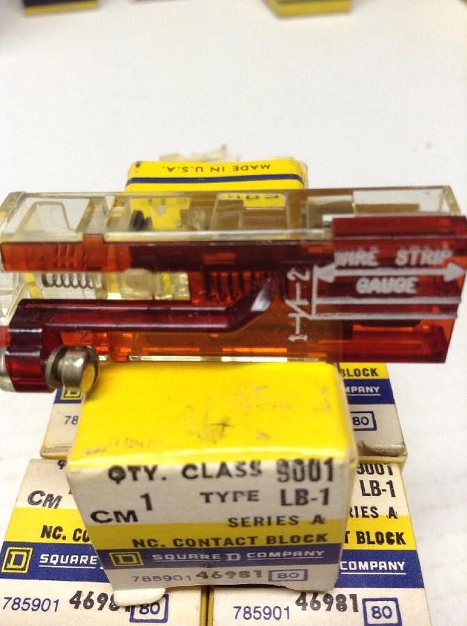 Square D,LB-1,N.C. Contract Block Class 9001 LOT OF 5
