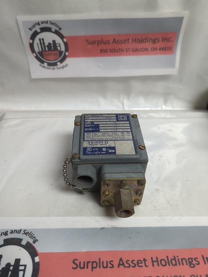 Used SQUARE D,9012 GAW-5,SERIES B PRESSURE SWITCH PRE-OWNED