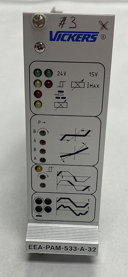 Used EATON VICKERS,EEA-PAM-533-A-32,AMPLIFIER CARD CONTROL BOARD