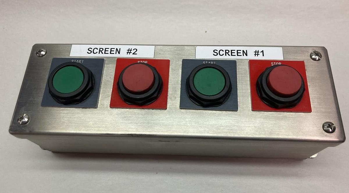 Used Hoffman,E4PBSS,4-Push Button Enclosure w/Stainless Steel Cover