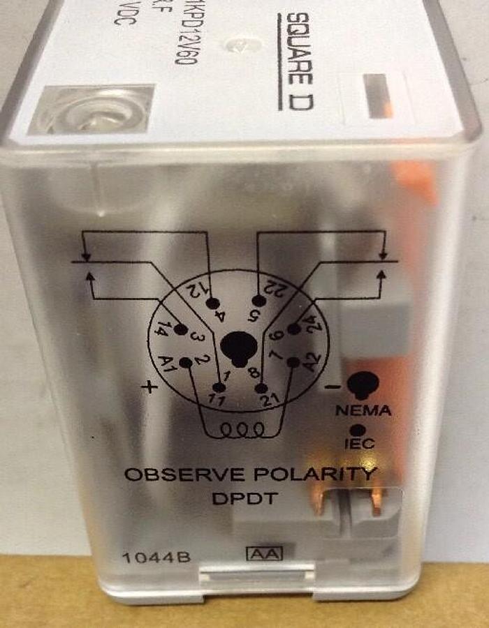 Square D,8501KPD12V60,Series F Plug In GP Relay