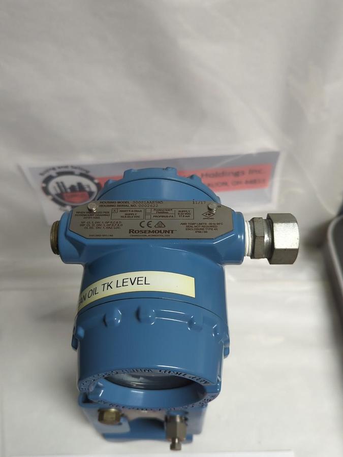 Used ROSEMOUNT,3051S1CD2A2F12A1AM5E5,PRESSURE TRANSMITTER 3626PSI 250BAR 10.5-42.4VDC