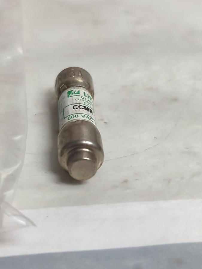 Used LITTELFUSE,CCMR15,CLASS CC 15 AMP FUSE LOT OF 6 PRE-OWNED