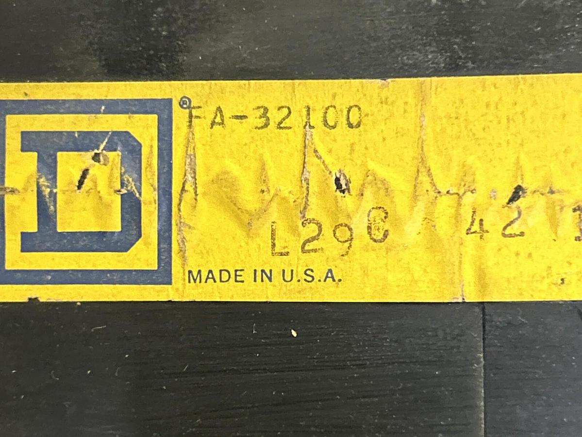 Used SQUARE D,FA32100,I-LINE CIRCUIT BREAKER 100A 240V 3P