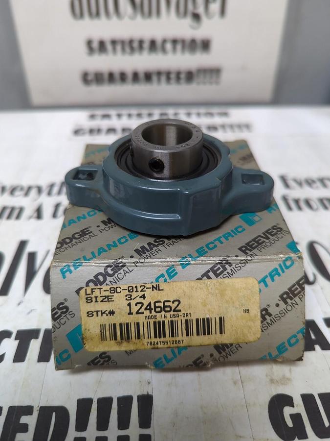 DODGE,124662 LFT-SC-012-NL,FLANGE BEARING 2-BOLT BASE 3/4 INCH BORE NOS