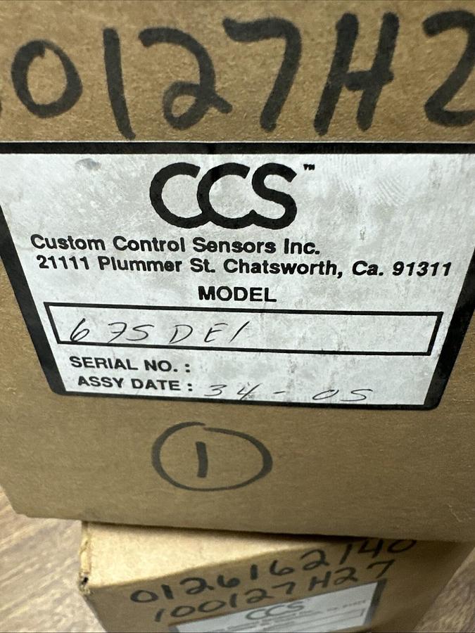CCS,675DE1,Differential Pressure Switch