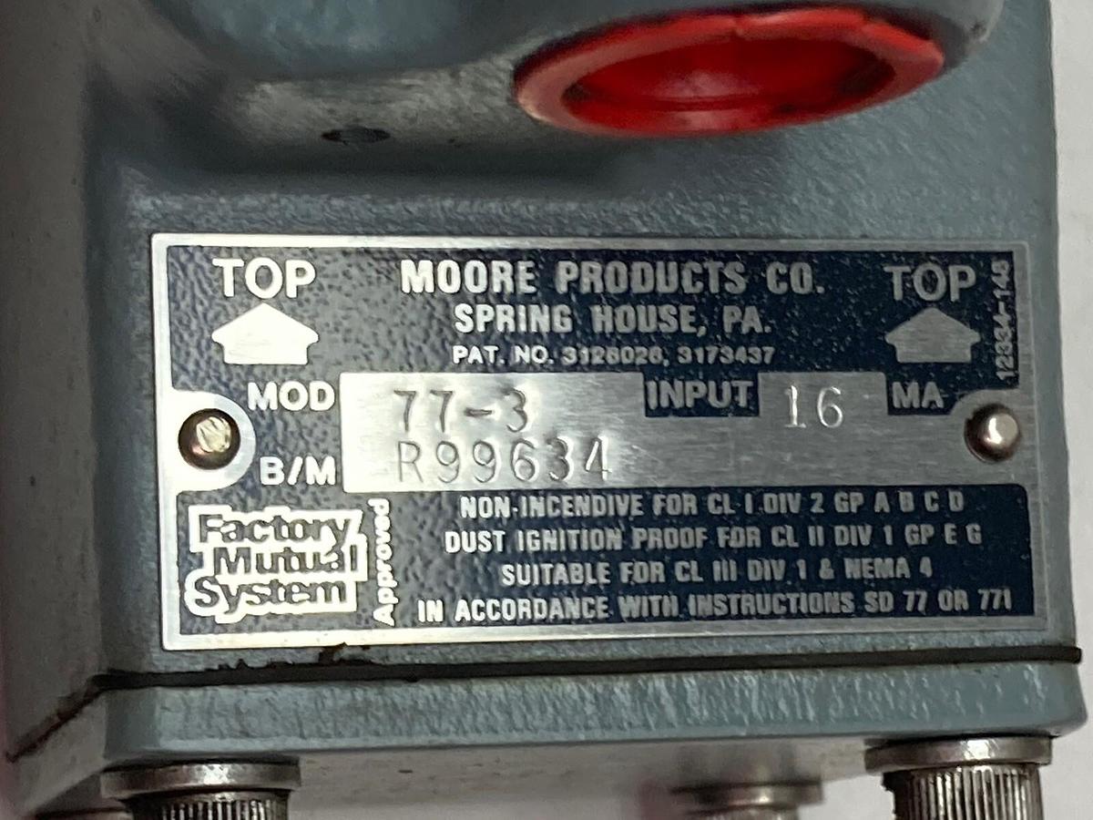 Moore Products,Model 77-3,Transducer 16ma