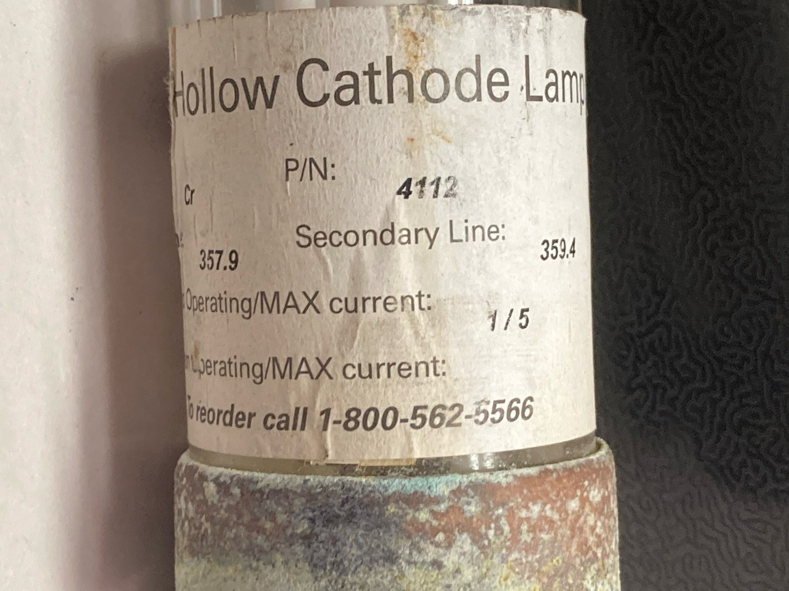 Buck Scientific,4112,Hollow Cathode Lamp Primary 357.9 Secondary 359.4