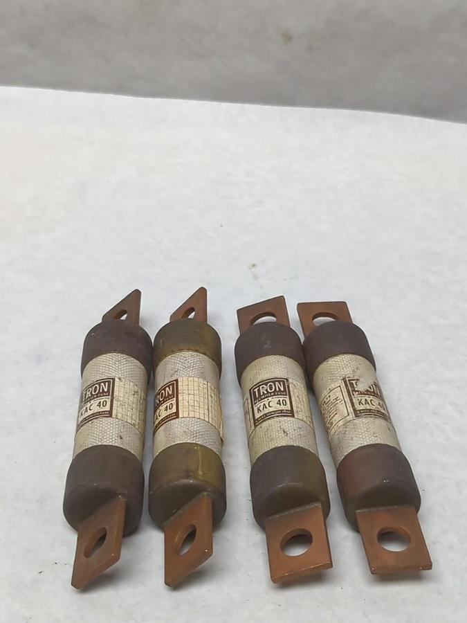 Used COOPER BUSSMANN,KAC40,TRON 40 AMP FUSE LOT OF 4 PRE-OWNED