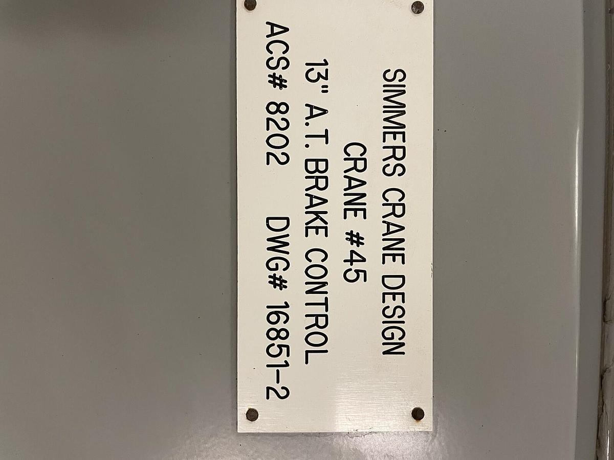 SIMMERS,8202 DWG #16851-2,CRANE DESIGN 13 INCH A.T. BRAKE CONTROL