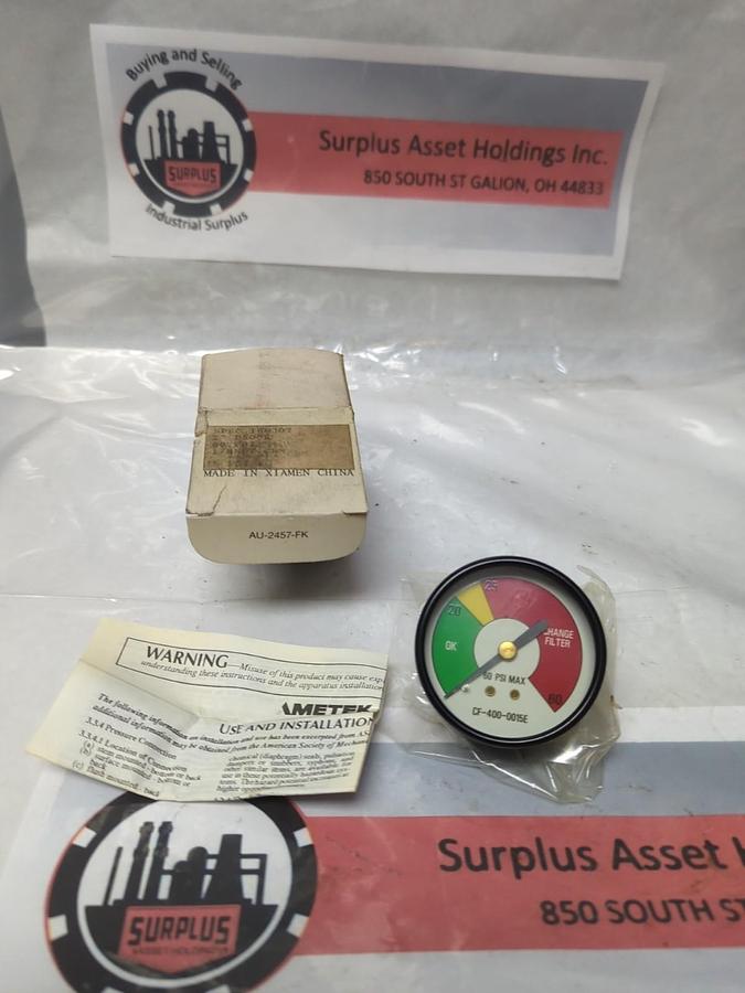 PTI/AMETEK,CF-400-0015E,PRESSURE GAUGE NOS