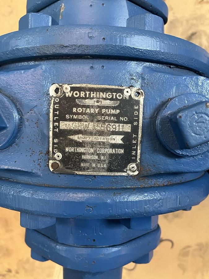 Used Worthington,2.5GRW,Rotary Gear Pump