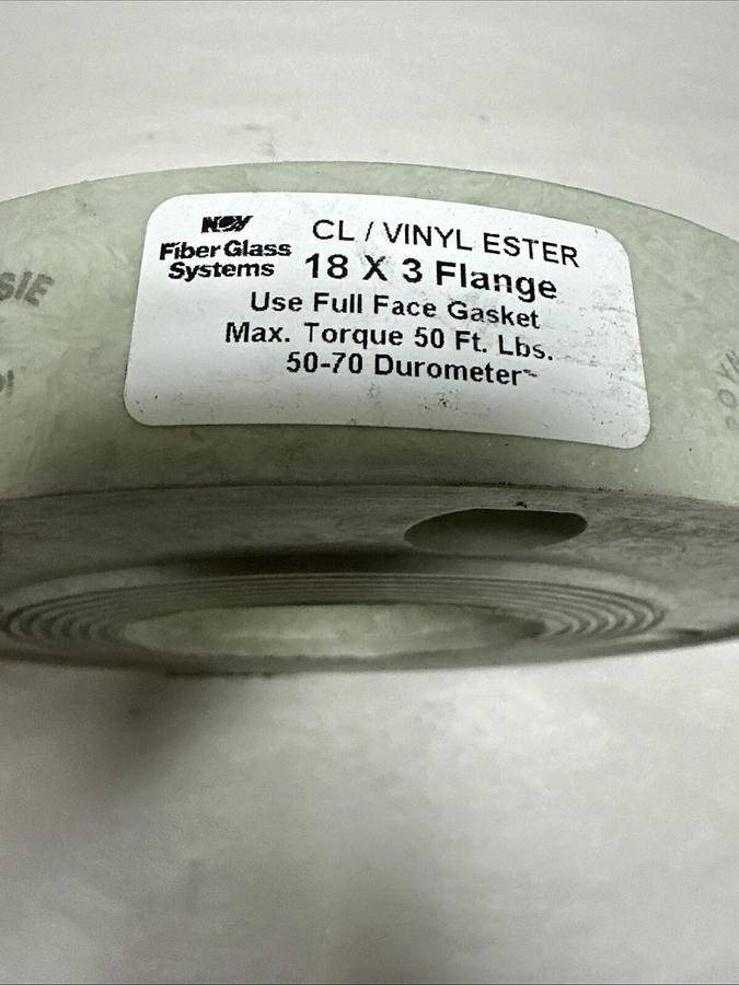 Fiber Glass Systems,14K511MM,CL/Vinyl Ester 18x3 Flange