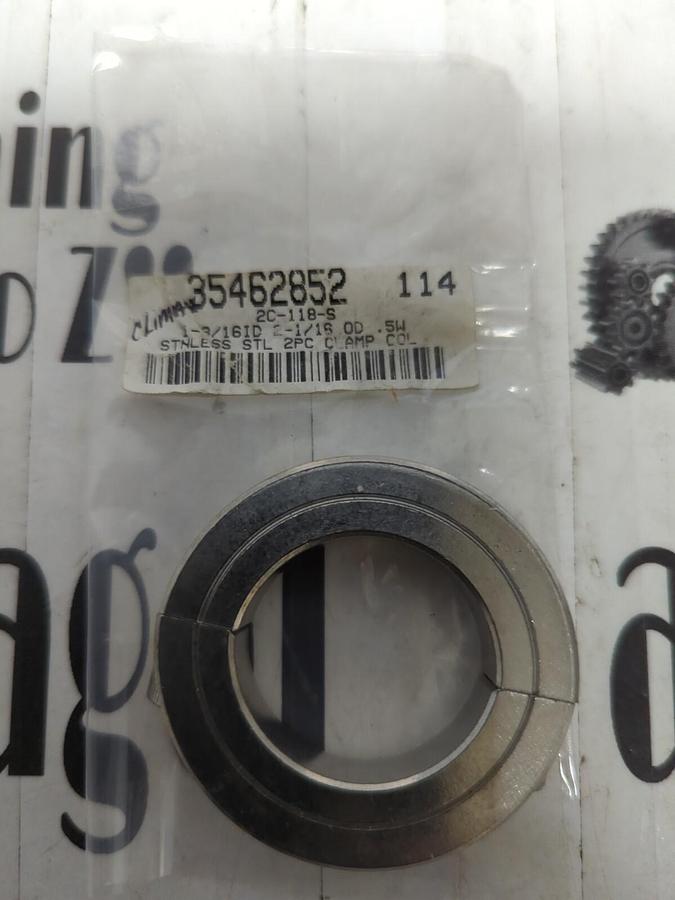 CLIMAX,2C-118-S,STAINLESS STEEL 2PIECE SHAFT/CLAMP COLLAR 1-3/16 INCH BORE NOS