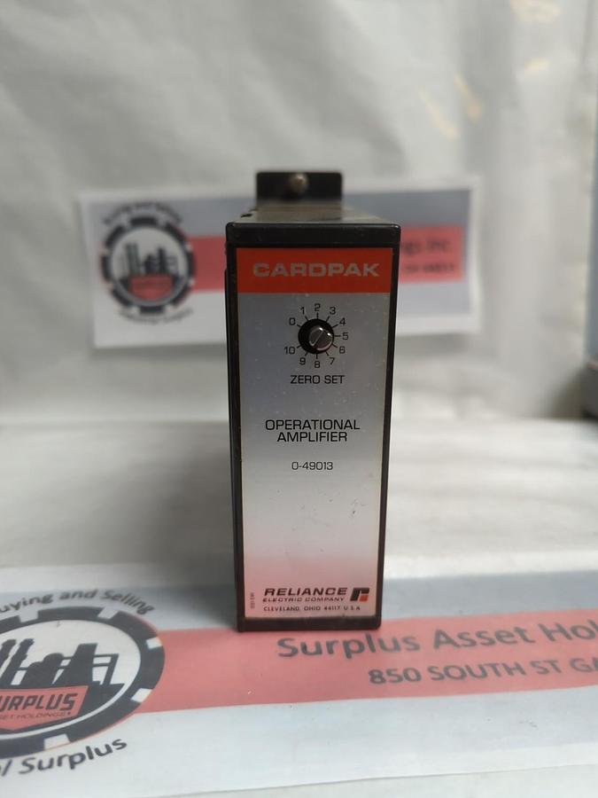 Used RELIANCE ELECTRIC,0-49013,CARDPAK OPERATIONAL AMPLIFIER PRE-OWNED