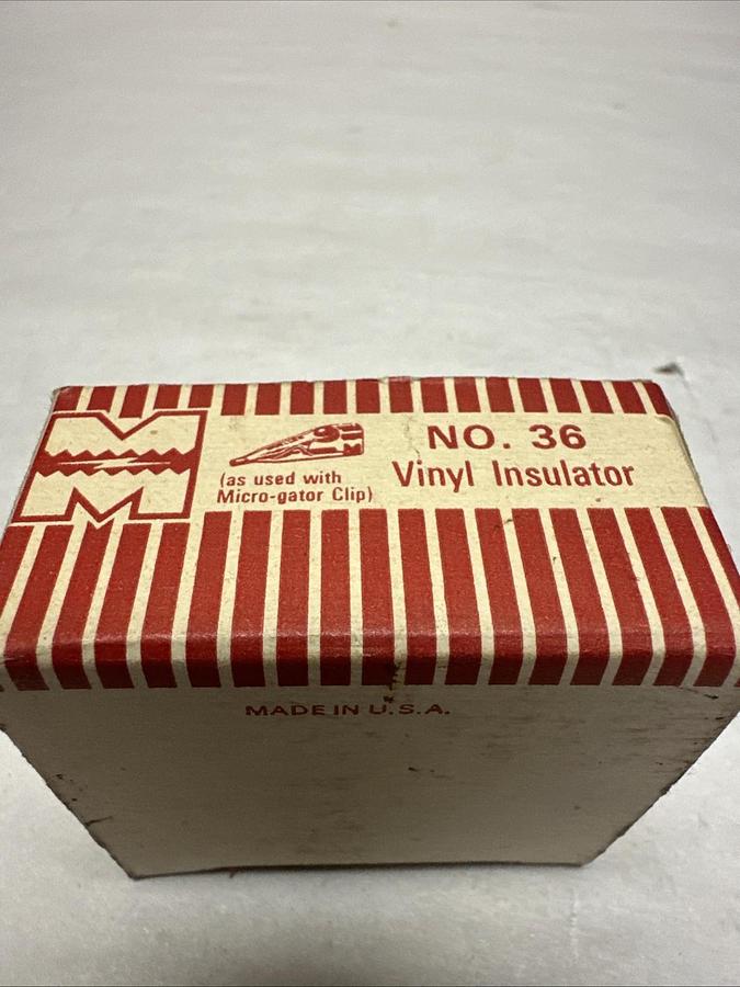 Mueller Electric,#36,Vinyl Insulator Box of 50 Red