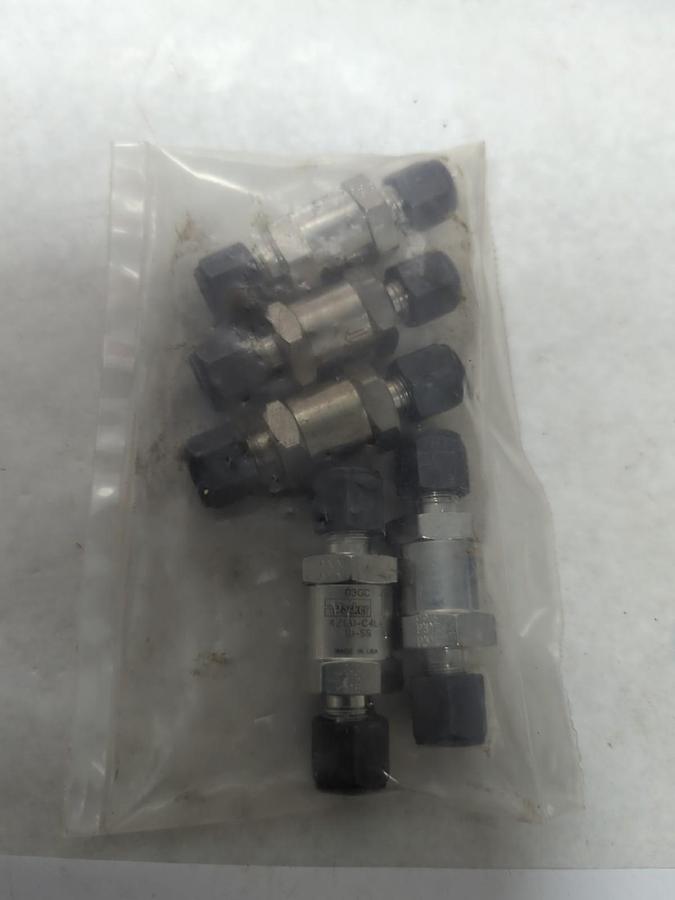 PARKER,4Z(A)C4L-10-SS,POPPET CHECK VALVE 1/4 INCH PACK OF 5 NOS