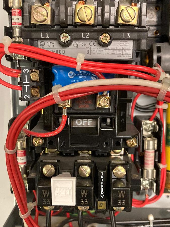 Used Allen-Bradley,2100 2112B,Size 1  Fused MCC 12 INCH Starter Feeder Bucket