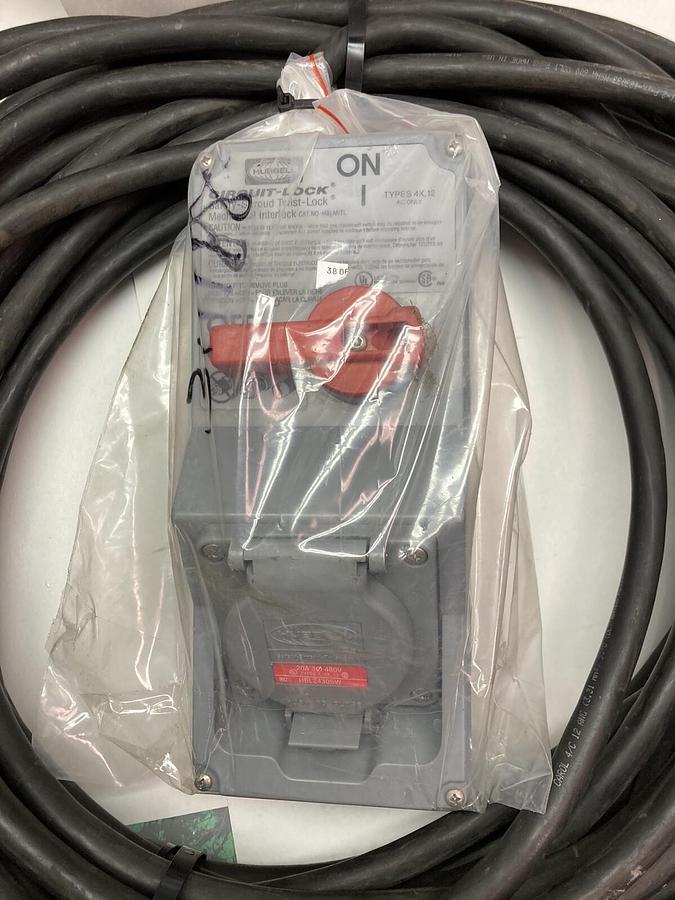 Hubbell,Type 4X 12,Disconnect Circuit-Lock Switch 20A 480VAC Max