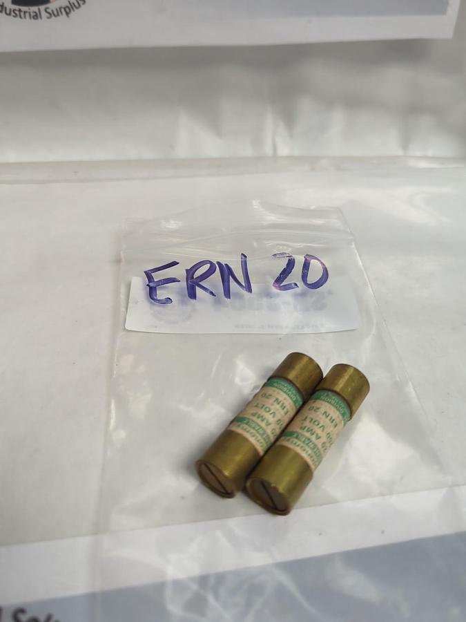 ECONOMY,ERN-20,RENEWABLE 20 AMP FUSE LOT OF 2 PRE-OWNED