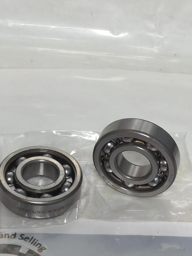 Used NTN,6305,DEEP GROOVE BALL BEARING LOT OF 2 PRE-OWNED