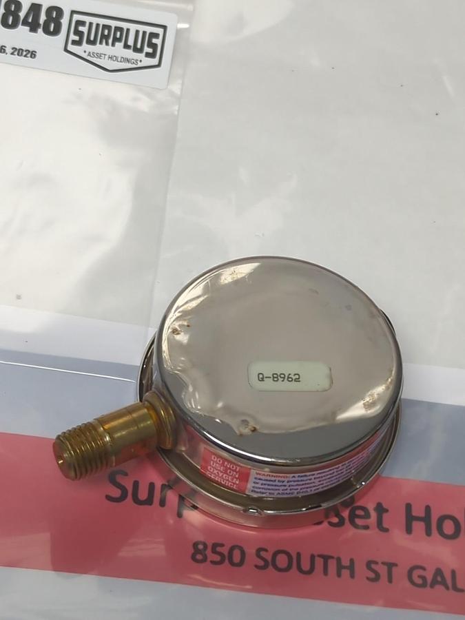 Used ASHCROFT,Q-8962,GAUGE 30-0 IN.Hg VAC PRE-OWNED