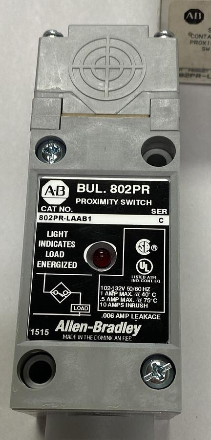 Used ALLEN BRADLEY,802PR-LAAB1,SER C PROXIMITY SWITCH NEW