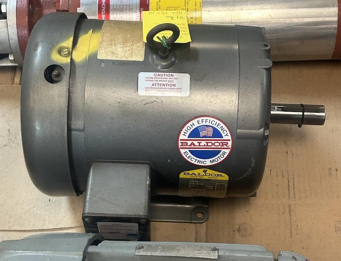 Used BALDOR,M3706,INDUSTRIAL MOTOR 5HP 208-230/460V 3450RPM 3PH 213 FRAME