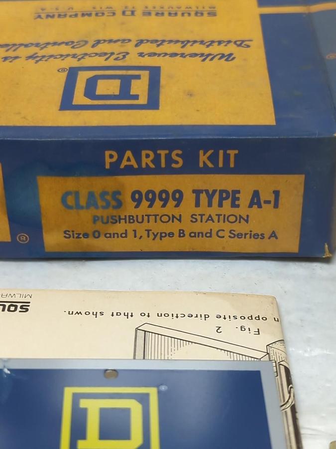 SQUARE D,9999-A-1,PUSHBUTTON STATION SIZE 0-1 TYPE B&C SERIES A NOS