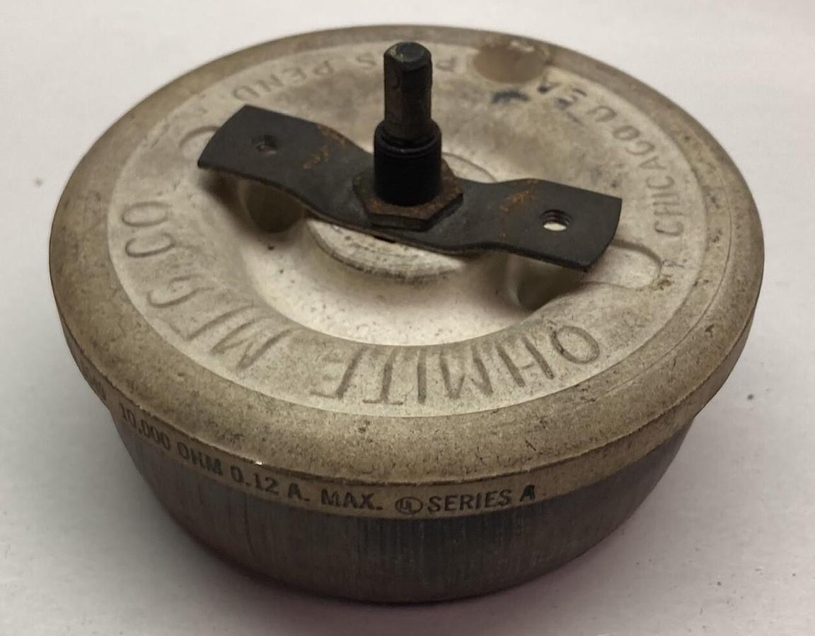 Used Ohmite,0549,Rheostat 10K OHM 0.12A Series A