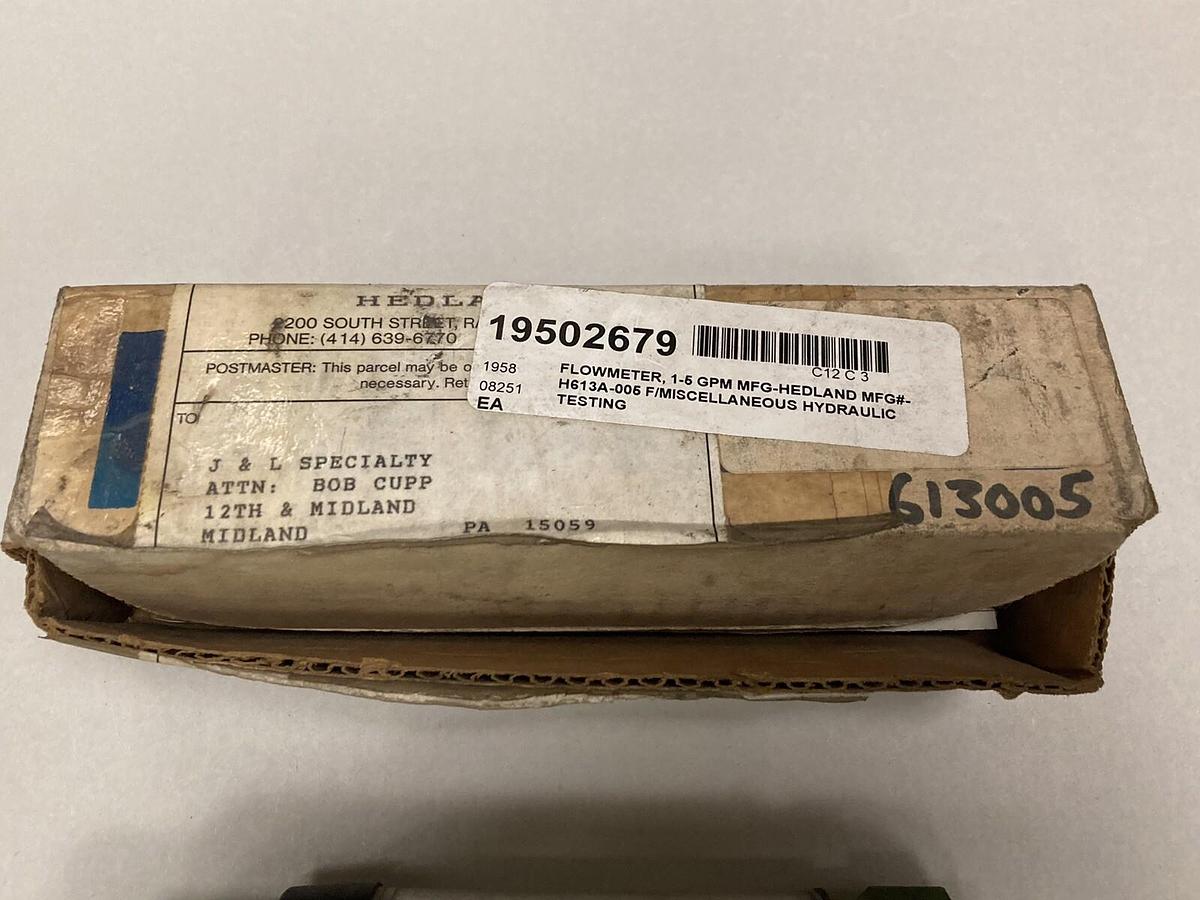 Hedland,H613-002,Water Flow Meter 1/2 IN NPTF 3000 PSI Max