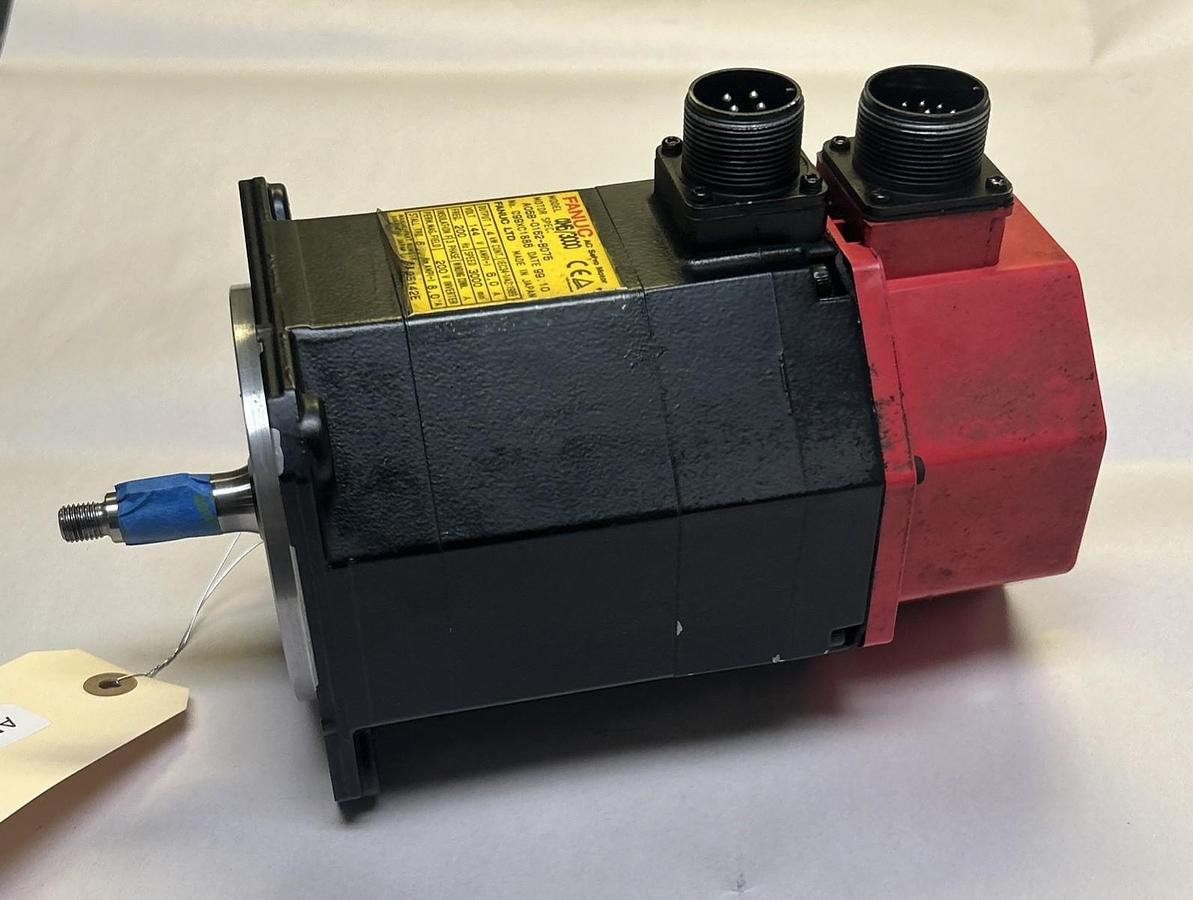 Used FANUC,A06B-0162-B075,AC SERVO MOTOR 3000RPM 6A 144V 3PH