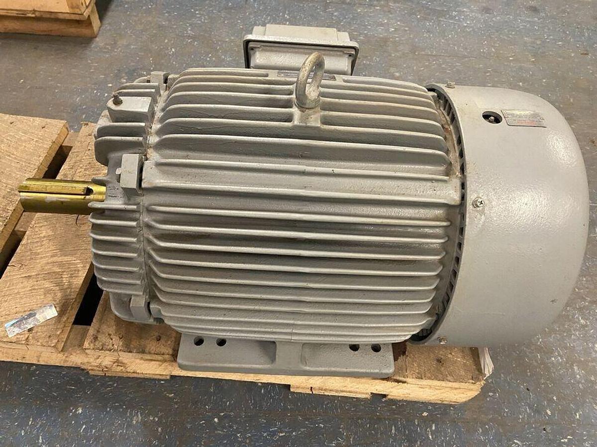Used Teco Westinghouse,MAX-E1,25Hp Severe Duty Motor 875RPM 230/460V Frame 326T